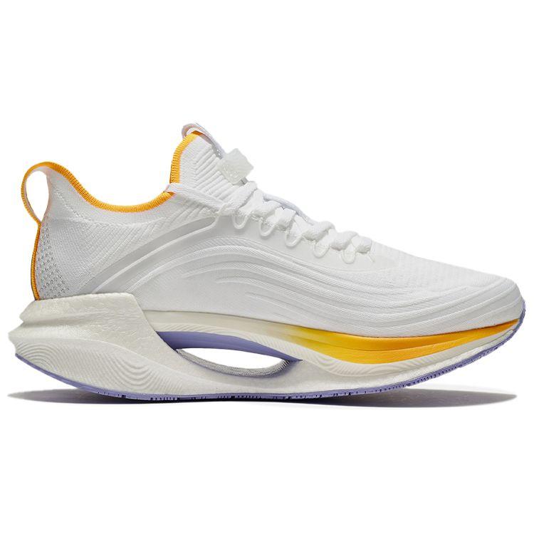 Li Ning Absolute Shadow Essential Knitted Reflective Low-Top Running Shoes Men sneakers White Orange ARRS003-1