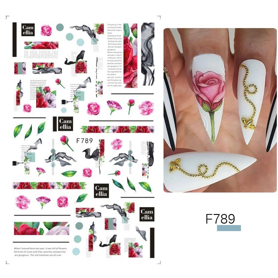 

Осенние наклейки для ногтей Кленовый лист - Цветочный и лиственный самоклеящийся дизайн