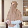 Full Cover Large Plain Muslim Instant Hijab Women Islamic scarf Malaysia Turban Arabic Scarf Khimar Headwraps Ready to Wear