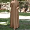 2024 Einfarbiges Langarm-Lockeres Kleid - Nahöstlicher Muslimischer Stil
