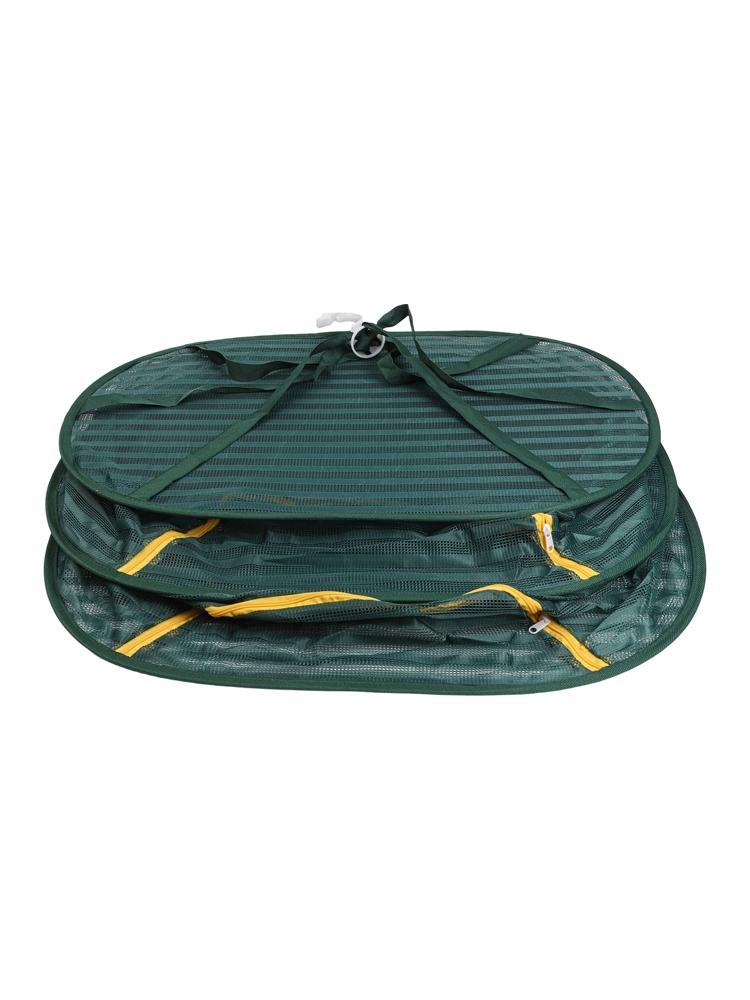 360° Roterende Haak Voedsel Droogrek Hangend Droognet Ademend Nylon Materiaal