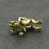 1 Pcs New Vintage Brass Turtle Back Frogs Micro Sculpture Tea Pet Collection Ornaments Home Decor Room Tabletop Handicraft Model