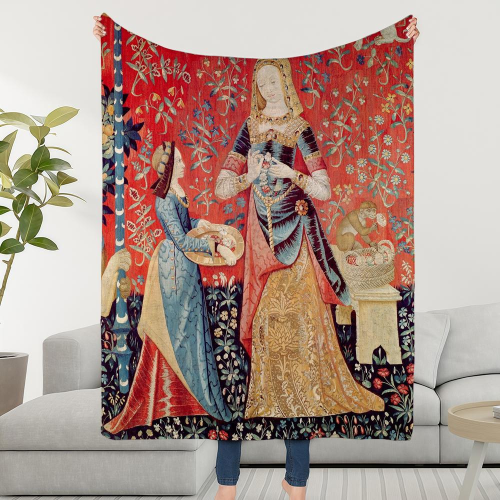 Maiden Unicorn Blanket Throw Super Cosy Plush Living And Room Sofa Couch Childish Medieval Birthday Gifts