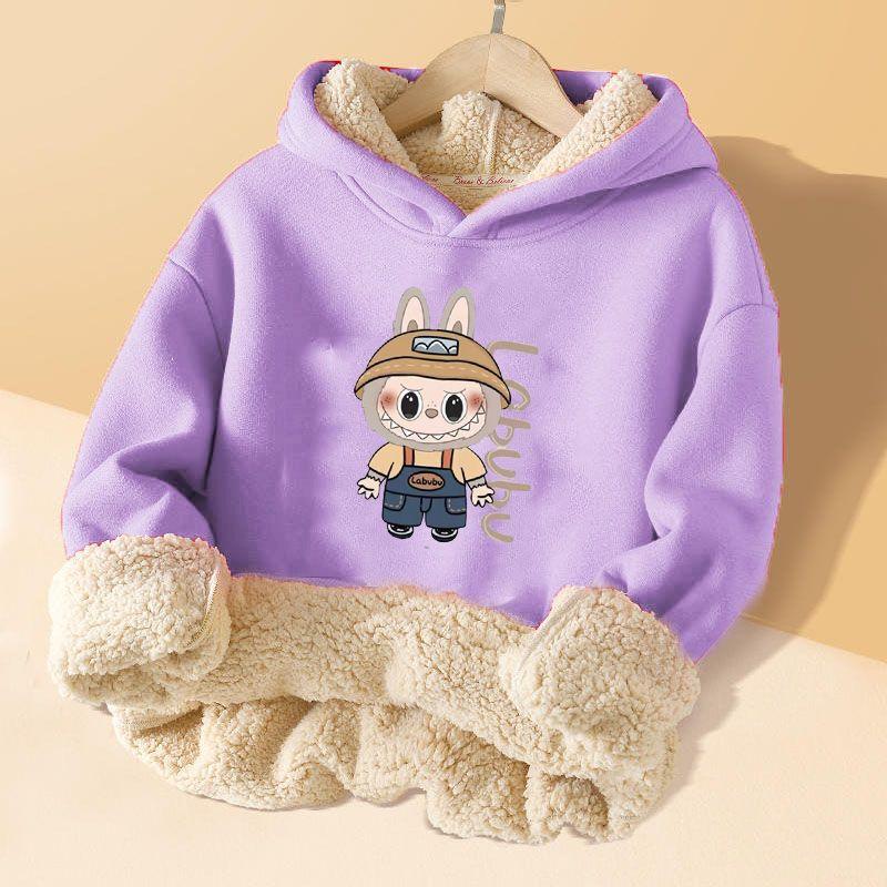 

Толстовки с капюшоном из овчины для мальчиков и девочек и детские повседневные куртки 150