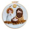 1set Jesus-themed cross-stitch embroidery kit with tools, suitable for beginners, includes stitch tutorial. Handmade embroidery fabric material kit