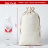 Cotton Linen Drawstring Canvas Bag, Single Layer Breathable Storage for Sundries