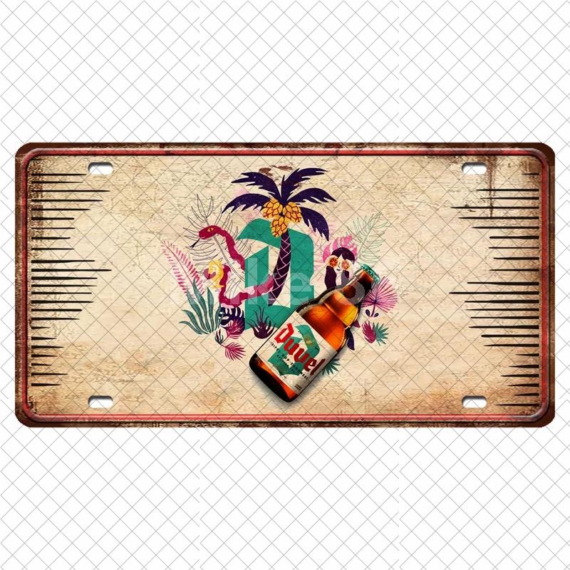 [ Mike86 ] Orval  Duvel Belgian Beer  Wine Painting Tin Poster Metal Sign Decoration DC-21 15*30 CM Home Decor