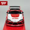 MINIGT 1:64 Toyota LBWORKS Toyota GR Supra Red/White Alloy Car Model 1103