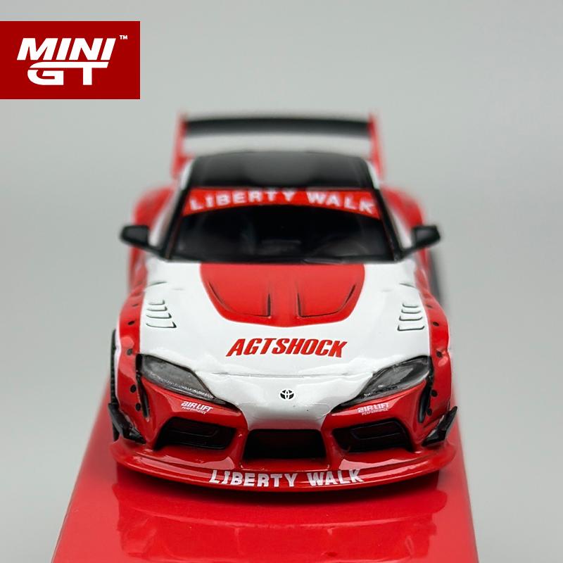 MINIGT 1:64 Toyota LBWORKS Toyota GR Supra Red/White Alloy Car Model 1103