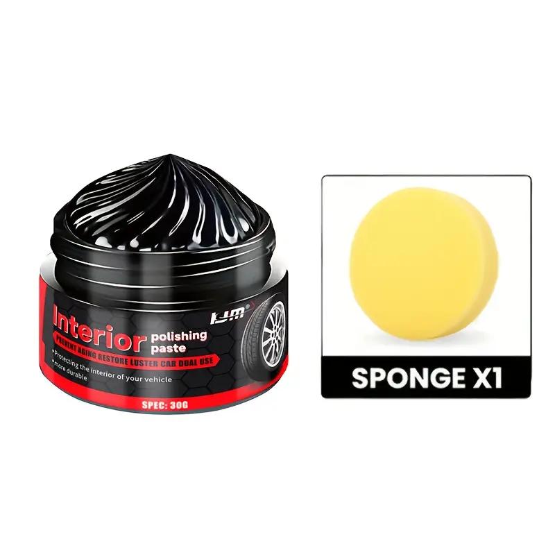

Car Black Interior Repair Cream Restore as New Shiny Seats Doors Dashboard Tires Steering Wheel Universal Cover Set