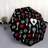1pc Locks Keys Open/Close Folding Umbrella, All- Portable Umbrella for & Men, Stylish Accessory (Holiday Gift) 8-Rib Yy251213169