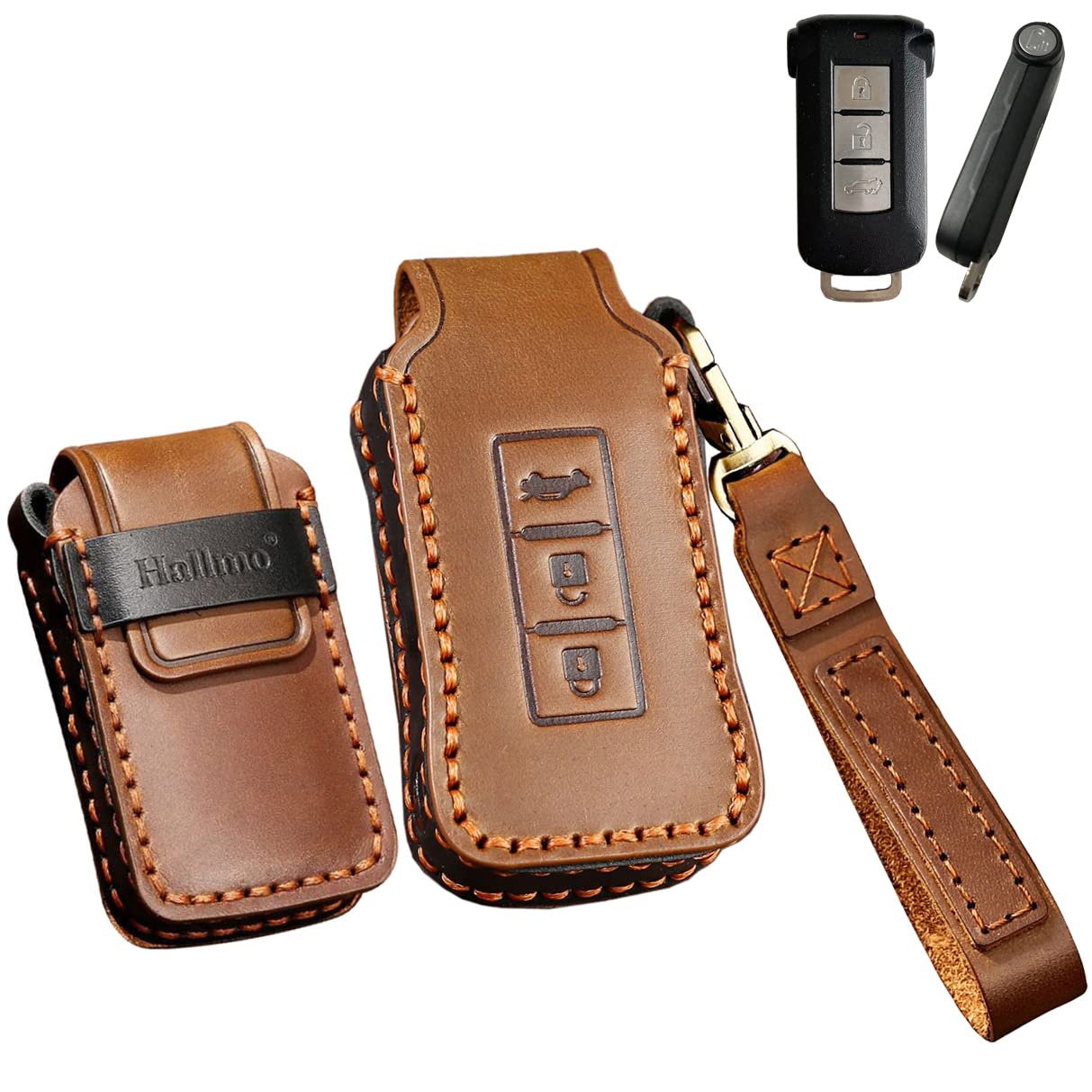 

SANRILY Ключ Ключ Ключ Ключ Совместим с Mitsubishi Delica Outlander ek Space Nissan Dayz и Roox Стильный Кожаный Чехол, Держатель, Крышка,