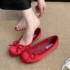 Fashion SUOJIALUN Spring New Women Flat Shoes Fashion Round Toe Shallow Slip On Ladies Casual Ballerina Shoes Soft Flat Ballet Shoes