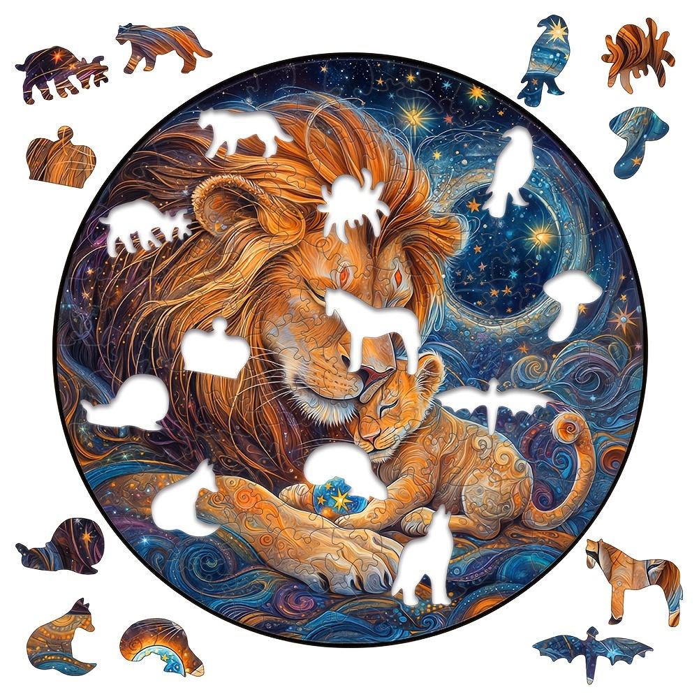 3D Mushroom Village Wooden Jigsaw Puzzle Montessori Games Puzzles Animal Toy Ideal for Adults Children Exquisite Pattern Birthday Present