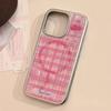 Gilt Mobile Phone Case Apple 16promax Red Plaid Cherry Iphone15 Electroplating 14 Suitable for Various Models