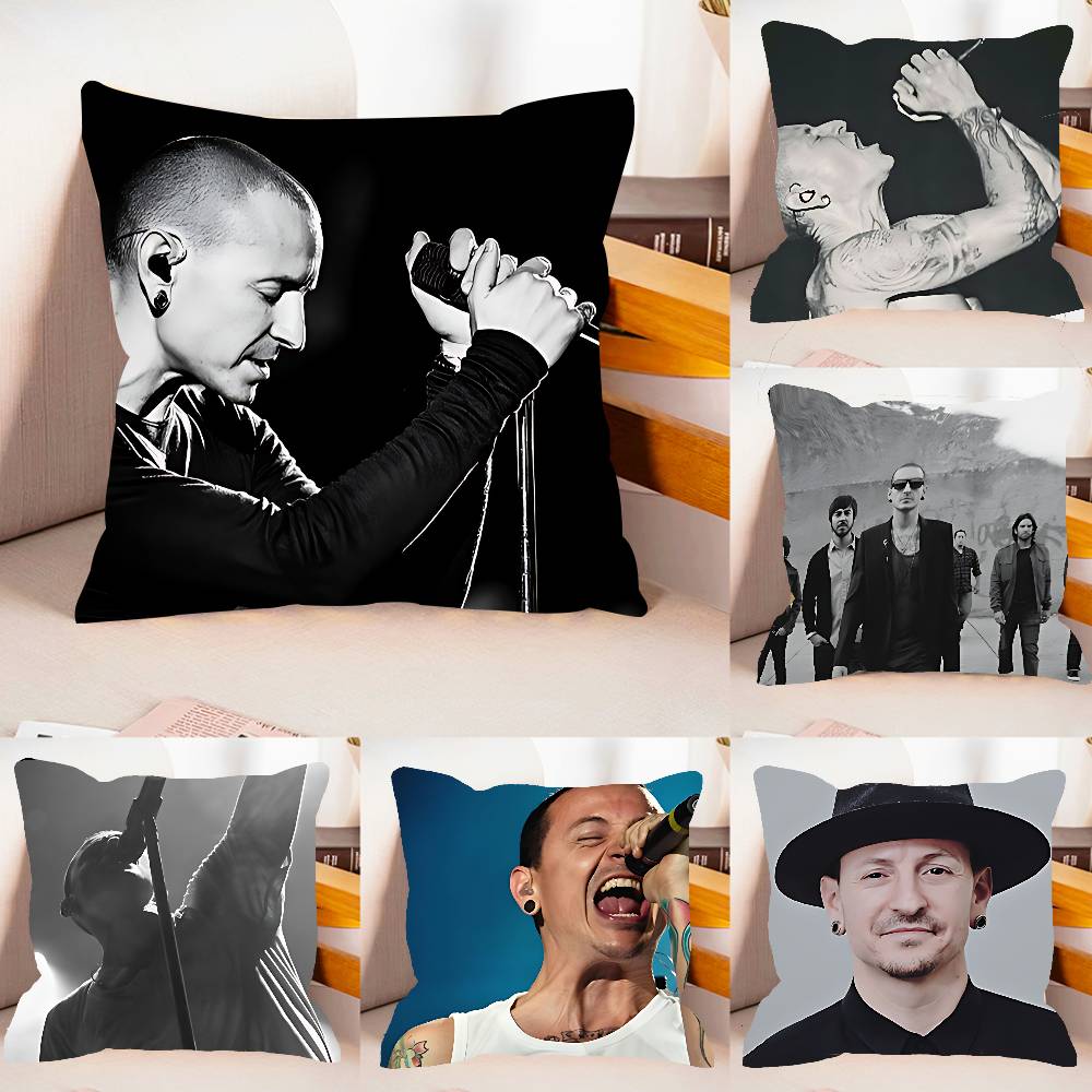 RIP Chester Charles Bennington Case Plush Fabric Soft Pillowcase Double Sided Print Cushion Cover Household Gifts