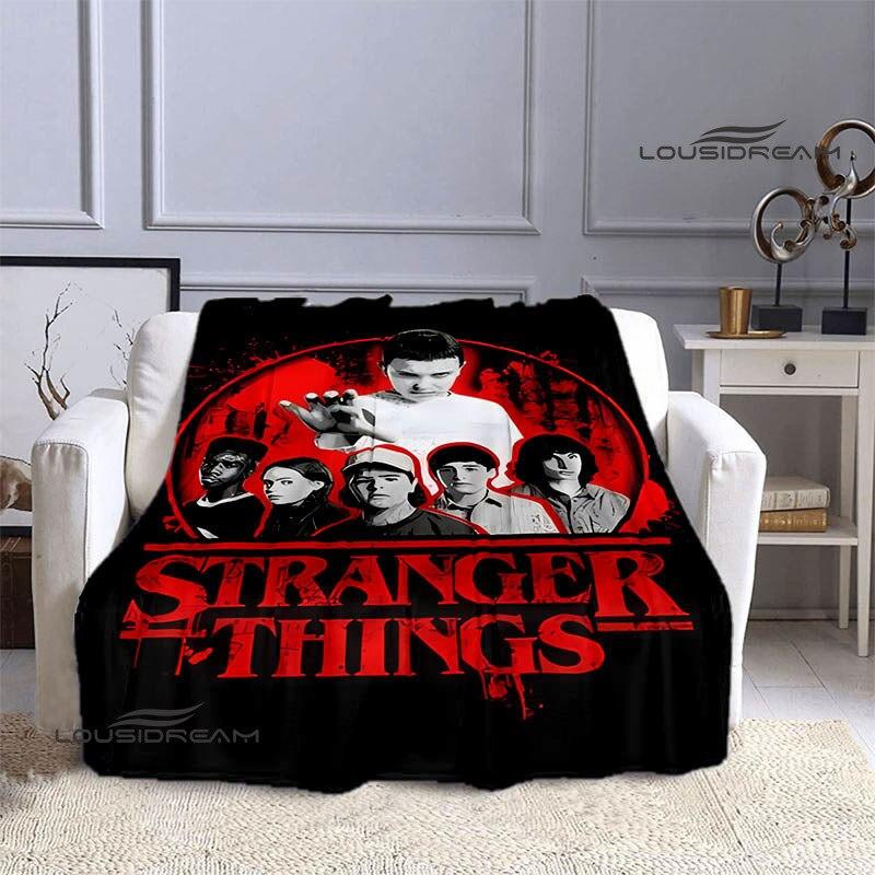 Stranger Things Klassieke Print Deken Dunne Deken Flanel Zacht en Comfortabel Huis Reisdeken Verjaardagscadeau Beddeken