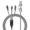 1.2M Charging Cable 3 In 1 USB Type C Charger Cord MultiPort Micro Cable For iPhone 15 14 13 12 Samsung Galaxy Xiaomi Redmi