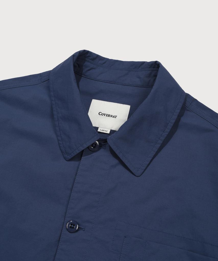 Covernat Garment Washed Coverall Jacket Royal Blue