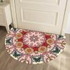 Simple Nordic Style Semi-circular Bath Mat Non-slip Bedroom Carpet High Quality Absorbent Mat Home Decoration Entrance Door Mats