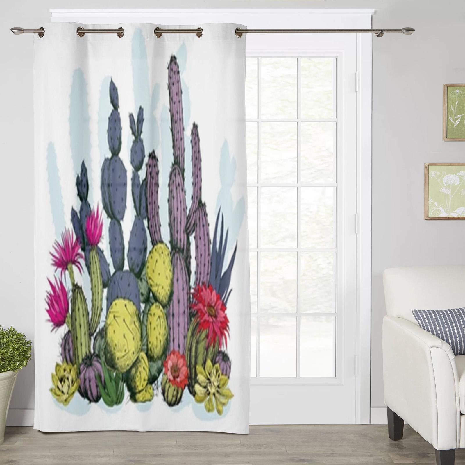 

Животные лесные оконные шторы для гостиной, роскошный декор для спальни, занавески для кухни, занавески для окон 135W x 60H(cm) x1