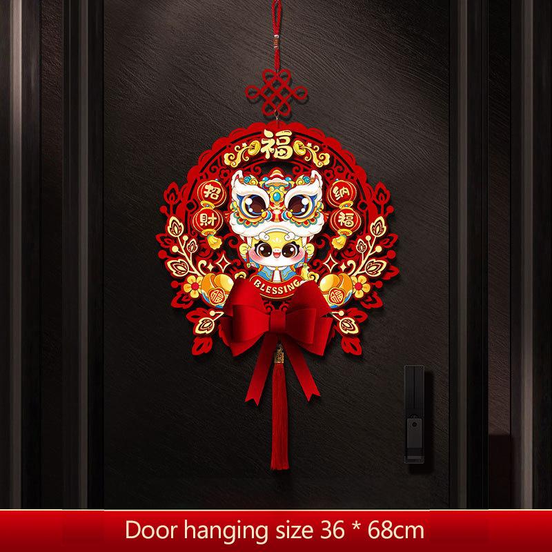 

2025 Китайский Новый год Весенний фестиваль кисточка Фу иероглиф Китайский узел свадебное украшение для вечеринки кулон A8