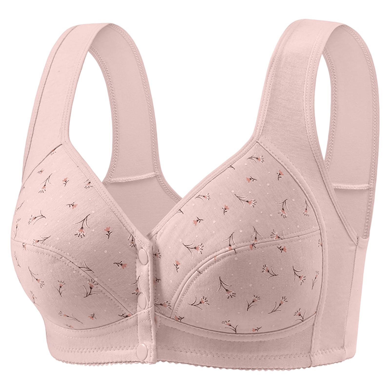

Women s Underwear Gathering Underwear Comfortable Front Buckle Without Steel Ring Bra 42 рожевий