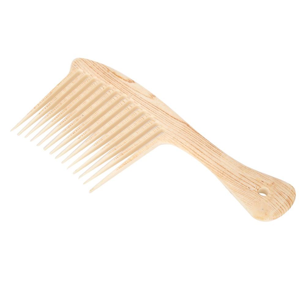 Plastic Material Wide Tooth Comb Ergonomic Handle Large Comb Hairstyle Comb  For Styling