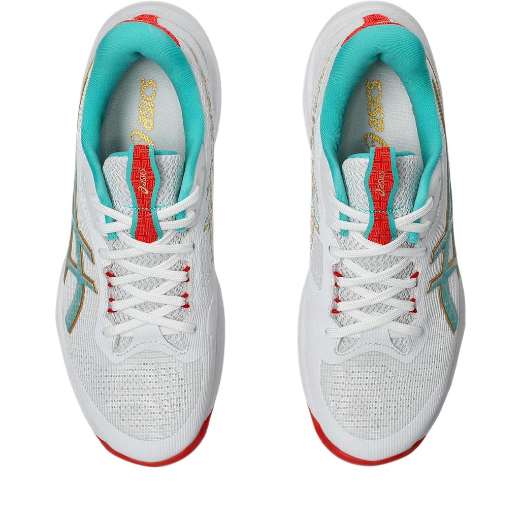 Asics Netburner Ballistic FF 4 Weiß Seeglas Damen Sneaker 1052A090-960