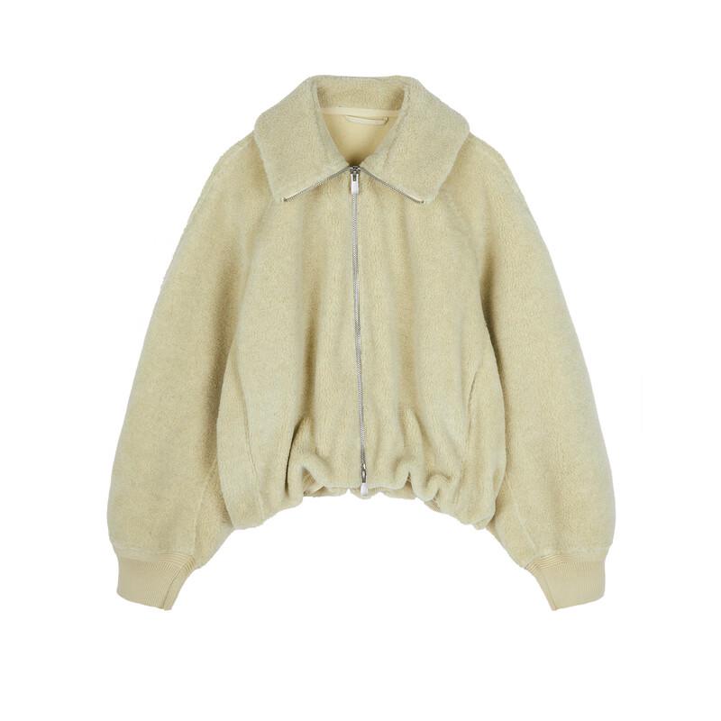 JNBY 23 Winter Faux Fur Lapel Long Sleeve Top 5NAA11940