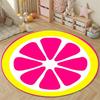 Eclectic Round Moon Multicolor Accent Rug, Non-Slip Floor Mat for Kids Room