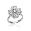 Rotatable Four-leaf Clover Love Zircon Flower Ring Creative Design Sense Free Rotation Anti-pressure Ring