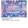 Happy Birthday Banner Hintergrund, Party Foto Hintergrundtuch für Feier, Girlande Flaggen Dekoration für Kinder Frauen, Happy Birthday Zubehör
