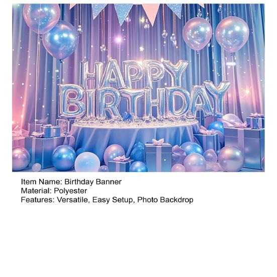 Happy Birthday Banner Hintergrund, Party Foto Hintergrundtuch für Feier, Girlande Flaggen Dekoration für Kinder Frauen, Happy Birthday Zubehör