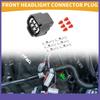 6 Pin Front Headlight Connector Plug Single  for Toyota Plastic Gray