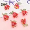 Three-dimensional Flower Charm 10Pcs DIY Pendant Three-Dimensional Simulation Texture Resin