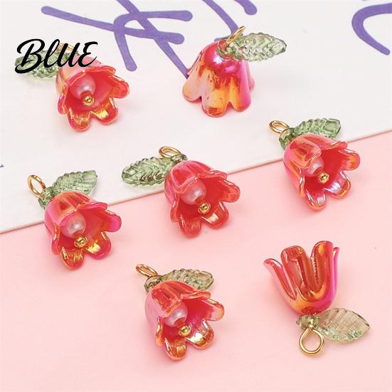 Three-dimensional Flower Charm 10Pcs DIY Pendant Three-Dimensional Simulation Texture Resin