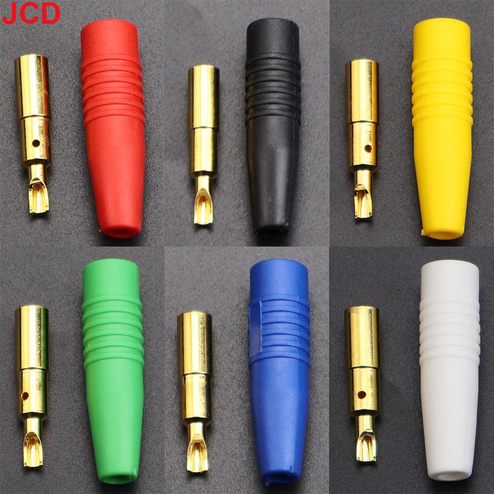 JCD 4pcs New  4mm Plugs Gold Plated Musical Speaker Cable Wire Pin Banana Plug Connectors