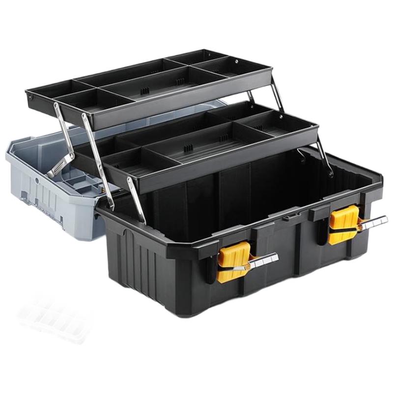 HANDUNYOU 19-inch Three-Layer Fishing Tackle Box