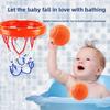 Toddler Bath Basketball Hoop Toy With 3 Soft Balls Strong Suction Cups Bathtub Shooting Game Birthday Gift For Boys Girls
