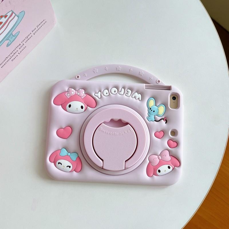 Soft Silicone Cartoon Tablet Case MatePad Air 11.5/10.8/10.4 Inch With 360 Rotating Stand Handheld Strap Cute Design