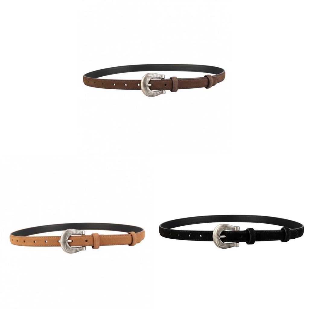Womens Genuine Leather Retro Waist Belt With Needle Buckle For Daily Use