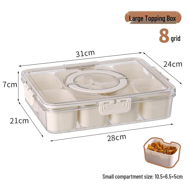 Portable Ice Jelly and Fruit Salad Box with Lid for Camping and Outdoor Use