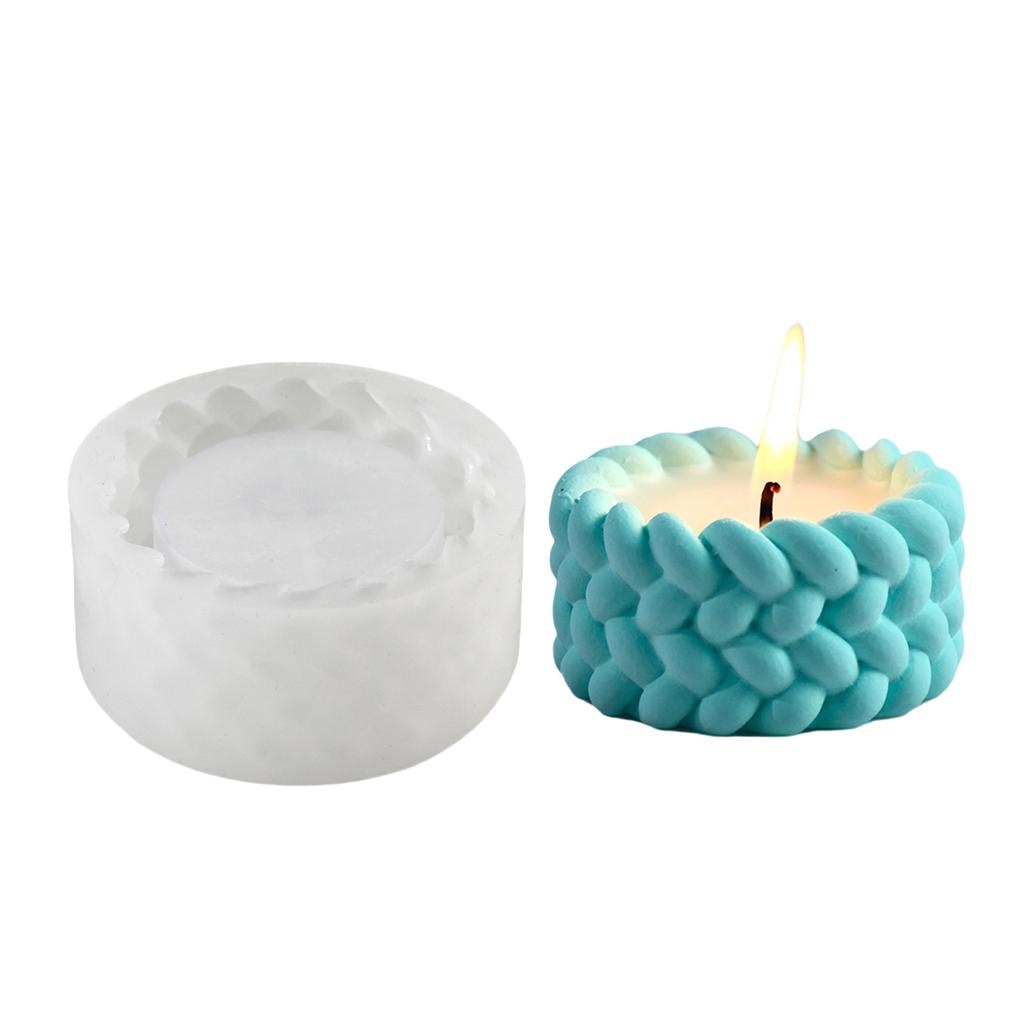 Woven Rope Silicone Molds Succulents Planter Molds for Epoxy Resin Candle Holder Tealight Holder Home Decoration