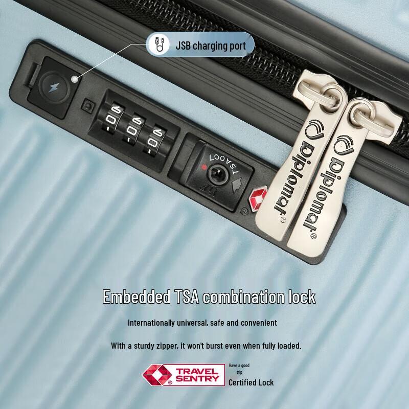 Diplomat 20-inch Titanium Carry-on Spinner Suitcase