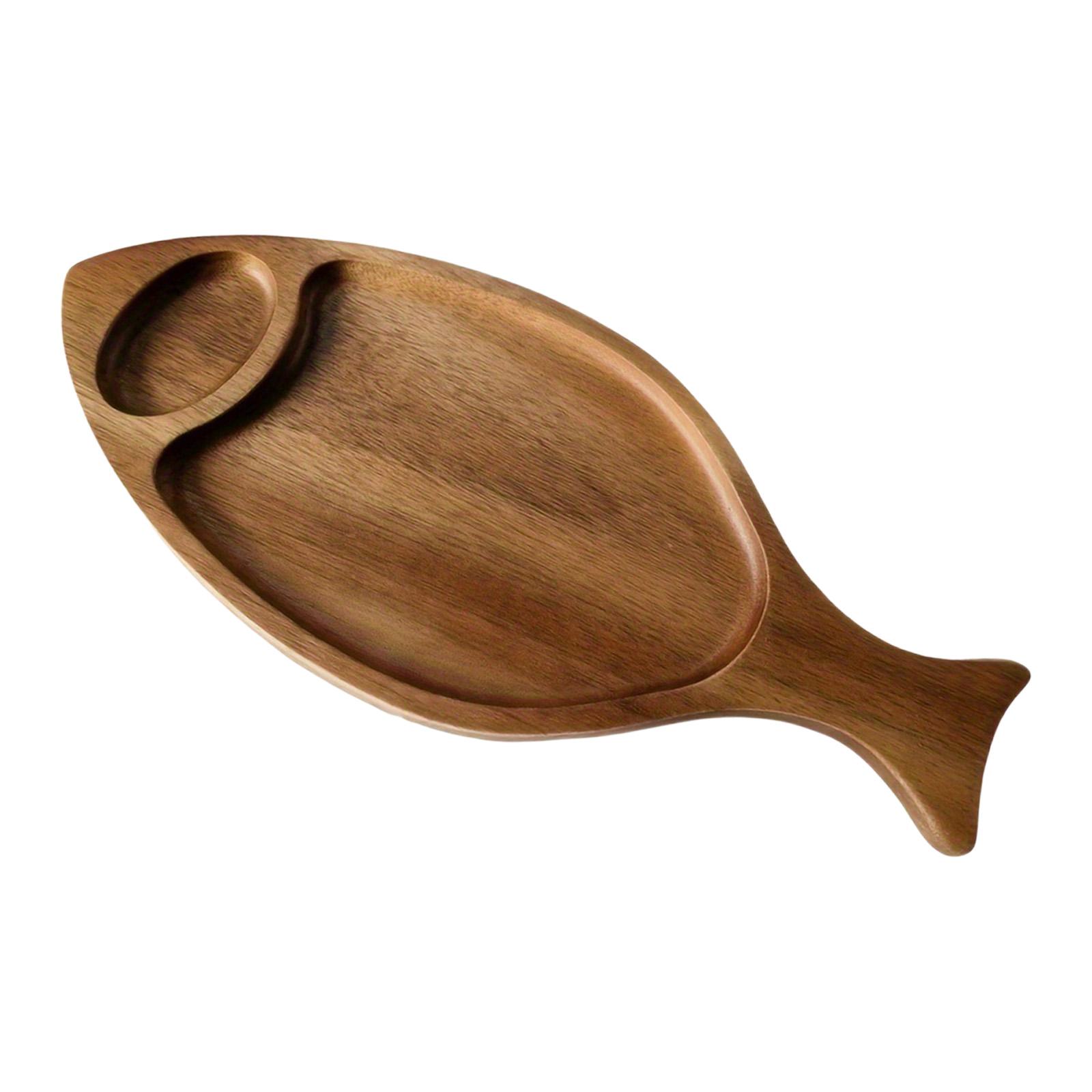 

Farmhouse Wood Fish Dish Plate Decorative Tray for Living Room Kitchen Counter Festive Gatherings Party Occasions
