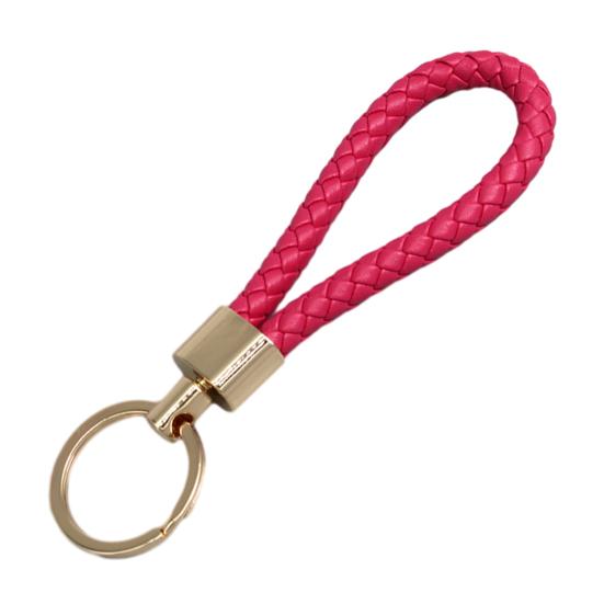 Schlüsselanhänger Lanyard Geflochtenes Seil Kunstleder Angenehmer Griff Schlüsselanhänger Aufhängeseil mit Zinklegierung Schnalle Schlüsselring
