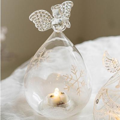 Neuer Glasengel Fee Glaslicht Transparentes Feendesign Kawaii Dekor Ornamente Nordisches Nachtlicht Zuhause Wohnzimmer