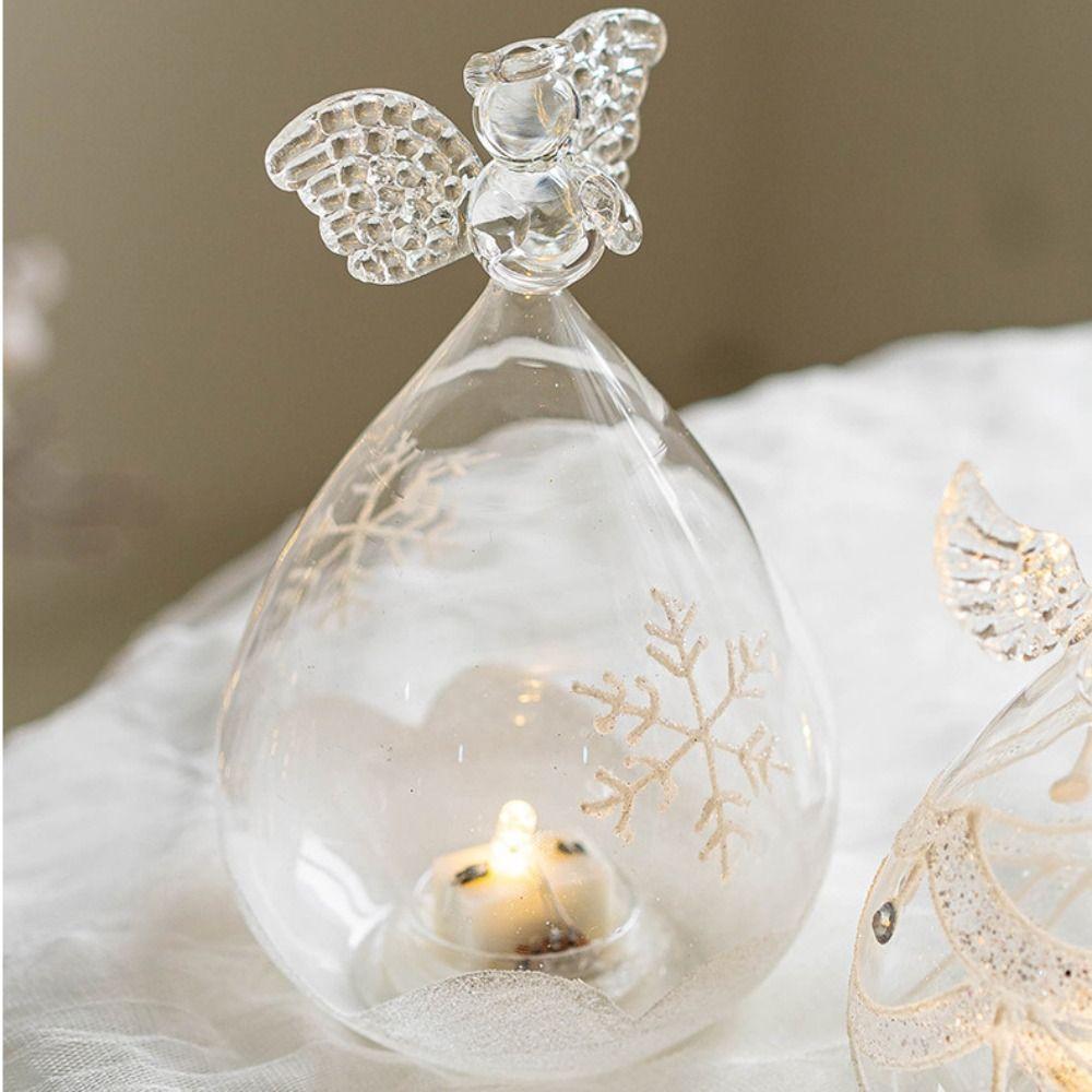 Transparent Angel Fairy Glass Light Glass Kawaii Decor Ornaments  Home Living Room