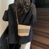 Small Bag Women's Spring and Summer New Versatile Messenger Bag Woven Straw Bag Highend Bucket Beach Bag